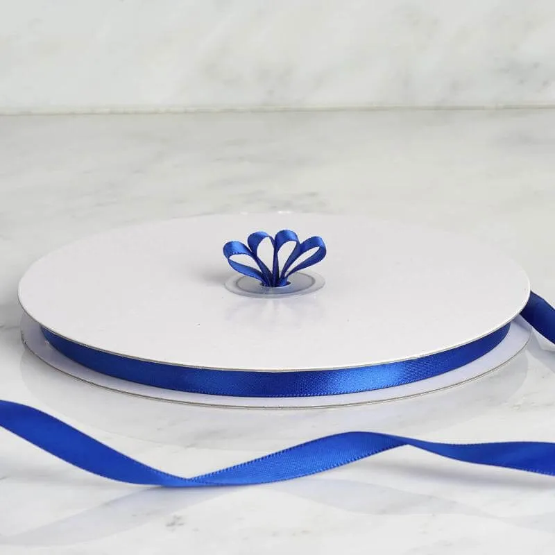 100 Yards 3 8" Royal Blue Single Face Decorative Satin Ribbon