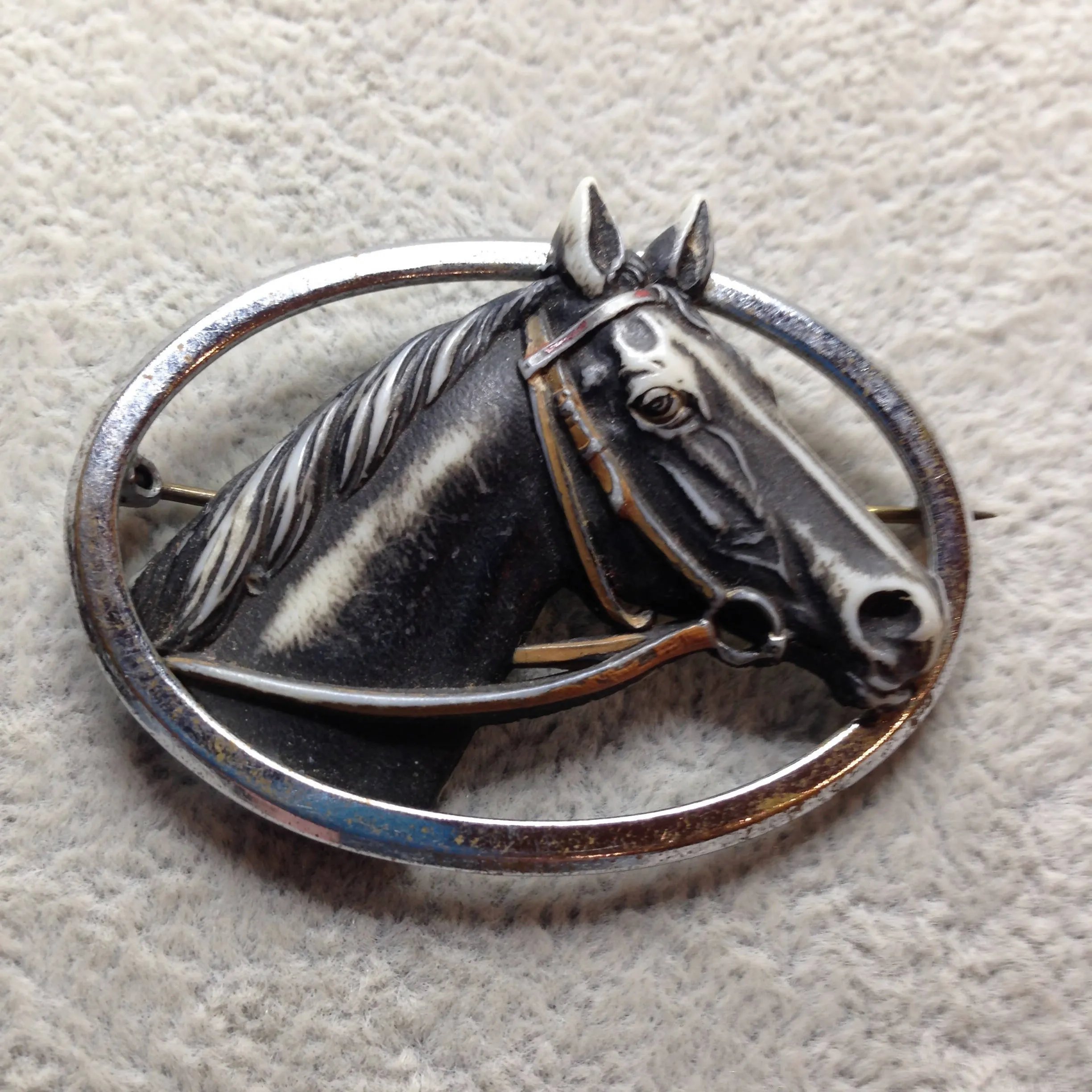 1950's horse brooch