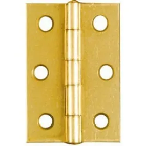 2-Pk., 2.5-In. Dull Brass Narrow Hinges