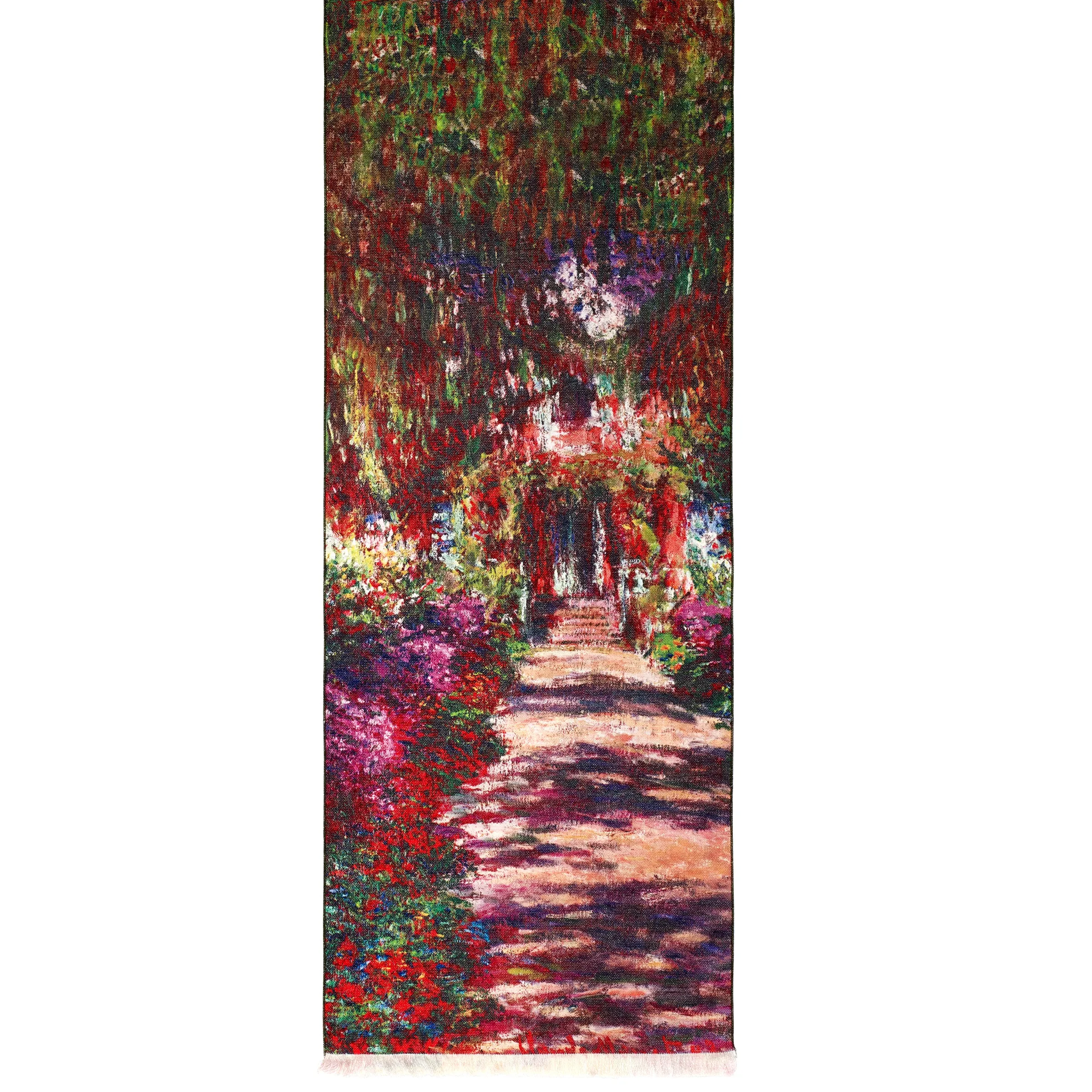 A Pathway in Monet's Garden Viscose\Poly Scarf