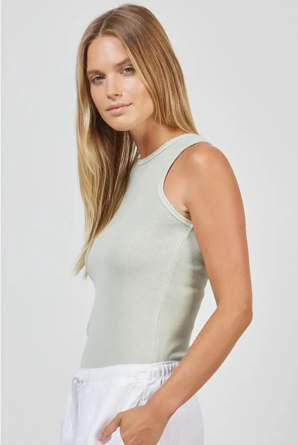 Academy Brand Women's Hi-Line Rib Tank - Sage Green