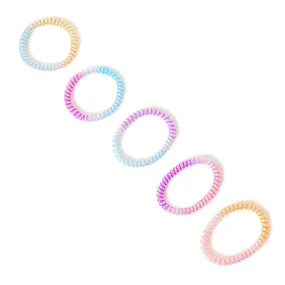 Accessorize London Girl's  Girls Ombre Spiral Hairbands 5 Pack