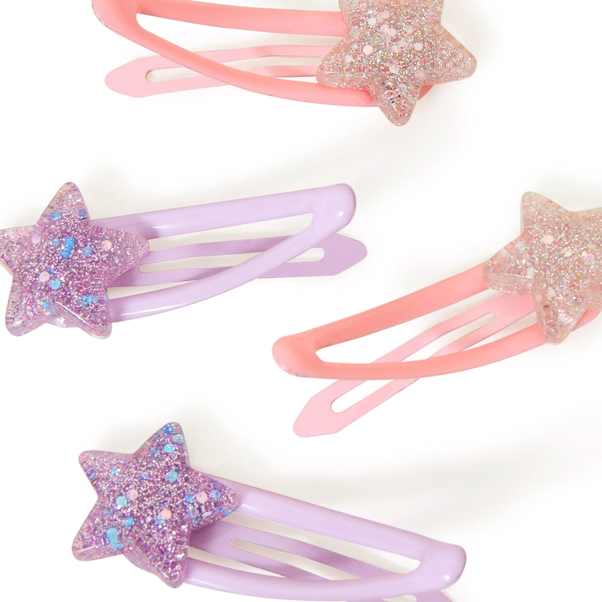 Accessorize London Girl's  Star Hair Clips 4 Pack