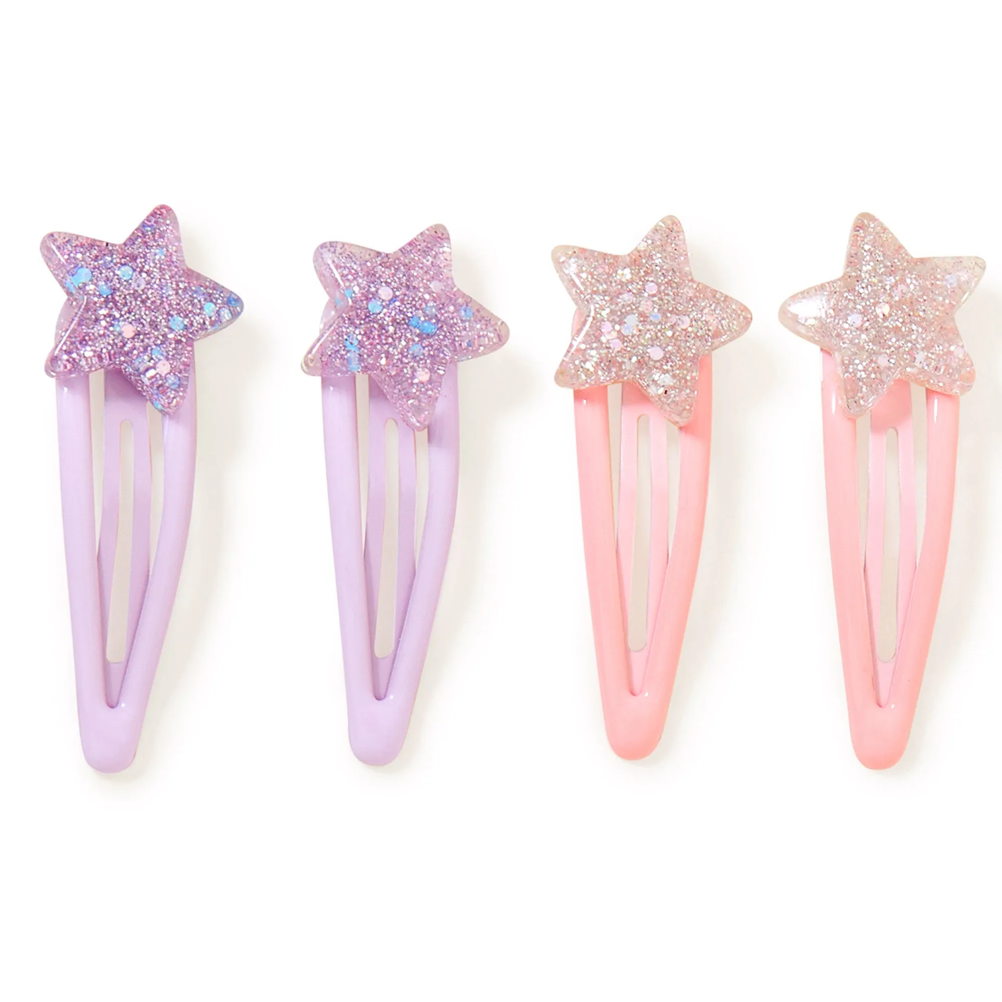 Accessorize London Girl's  Star Hair Clips 4 Pack