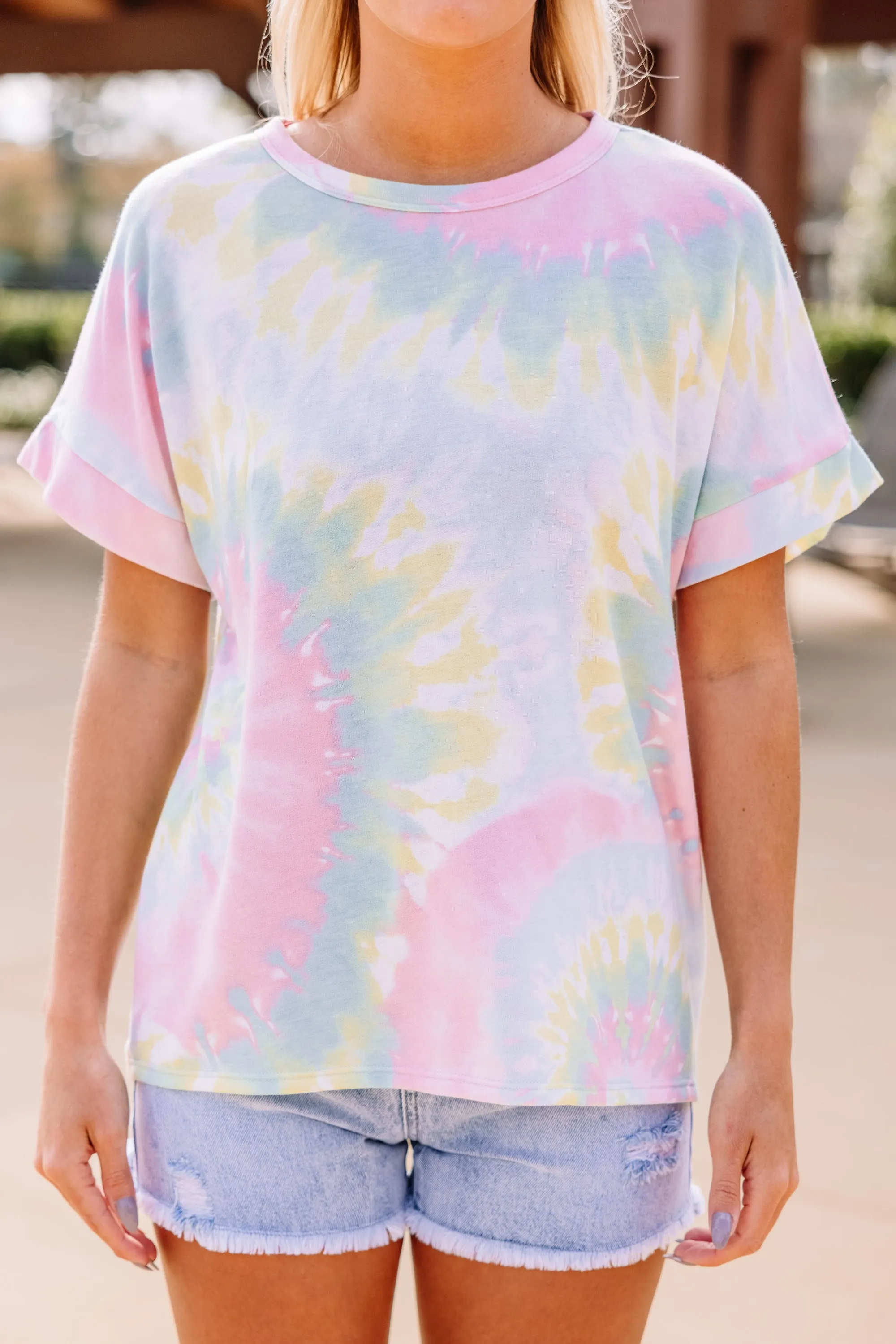 Amazing Days Ahead Blue Tie Dye Top