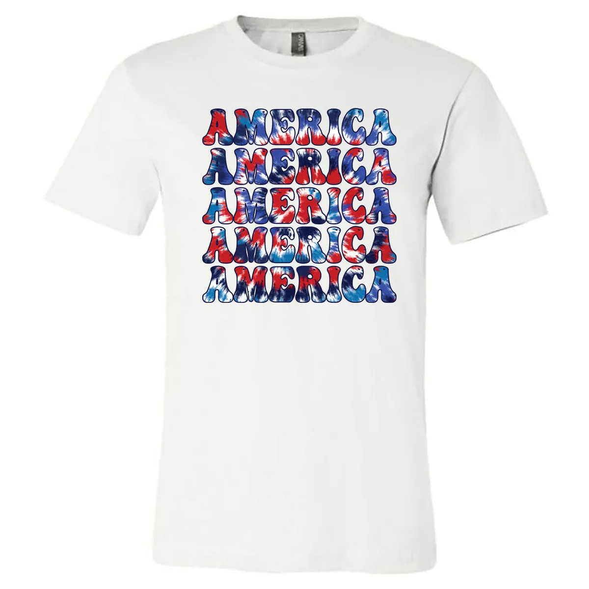 America Tie Dye - White Tee