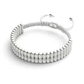 Amici | Silver | White | Macrame Bracelet