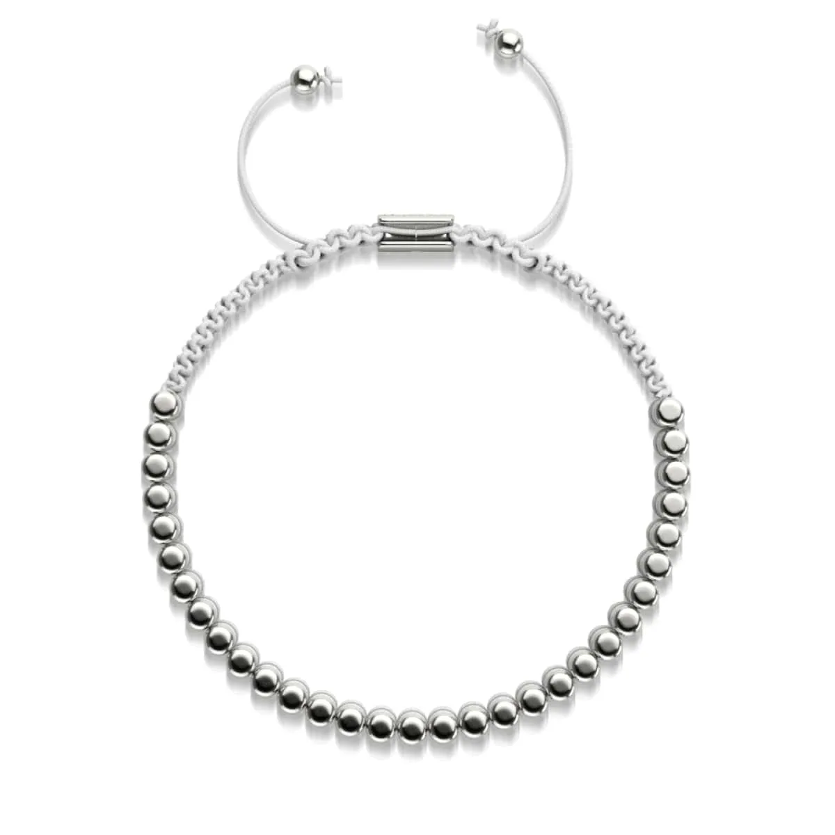 Amici | Silver | White | Macrame Bracelet