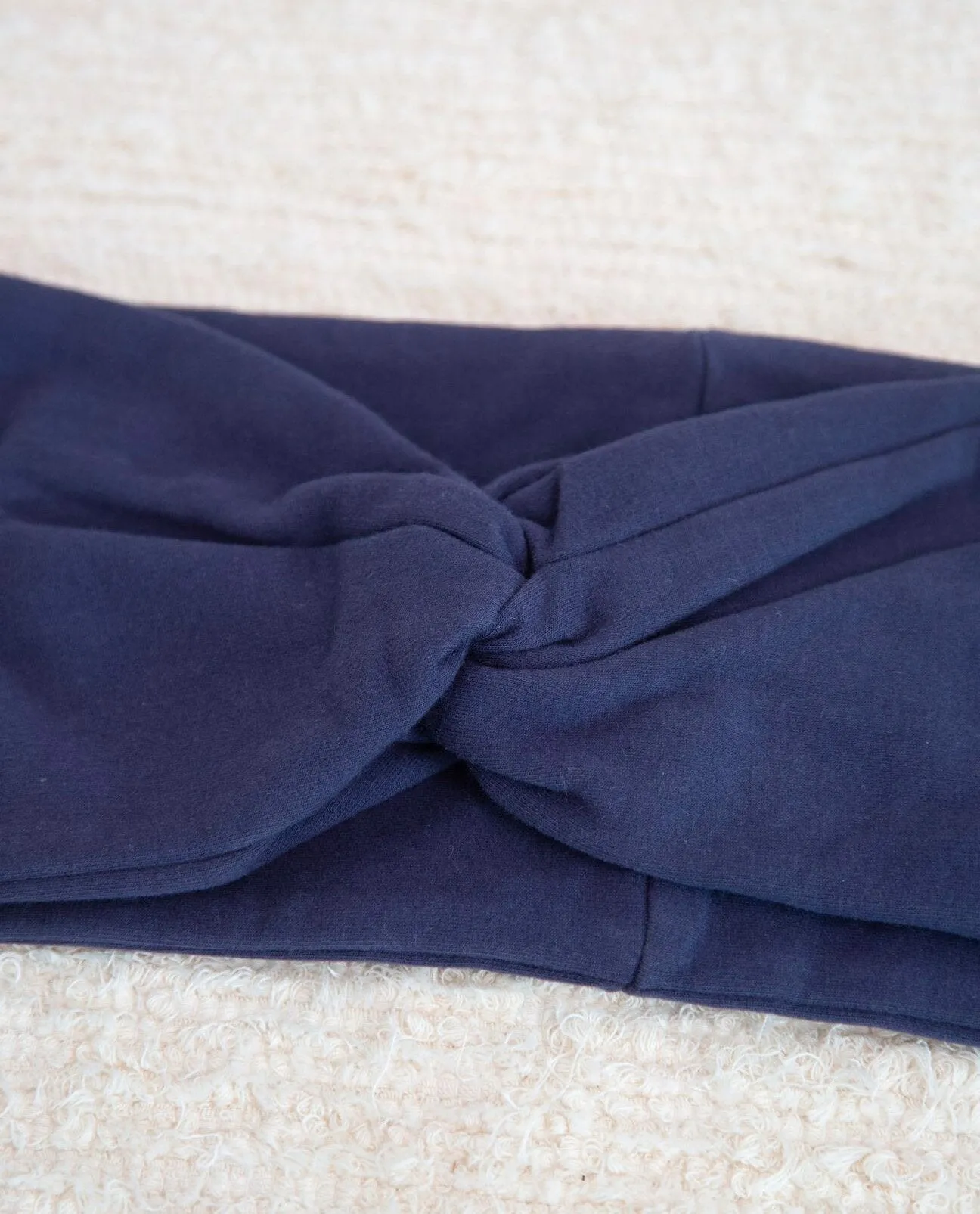 Anjalina Organic Cotton Headband In Navy