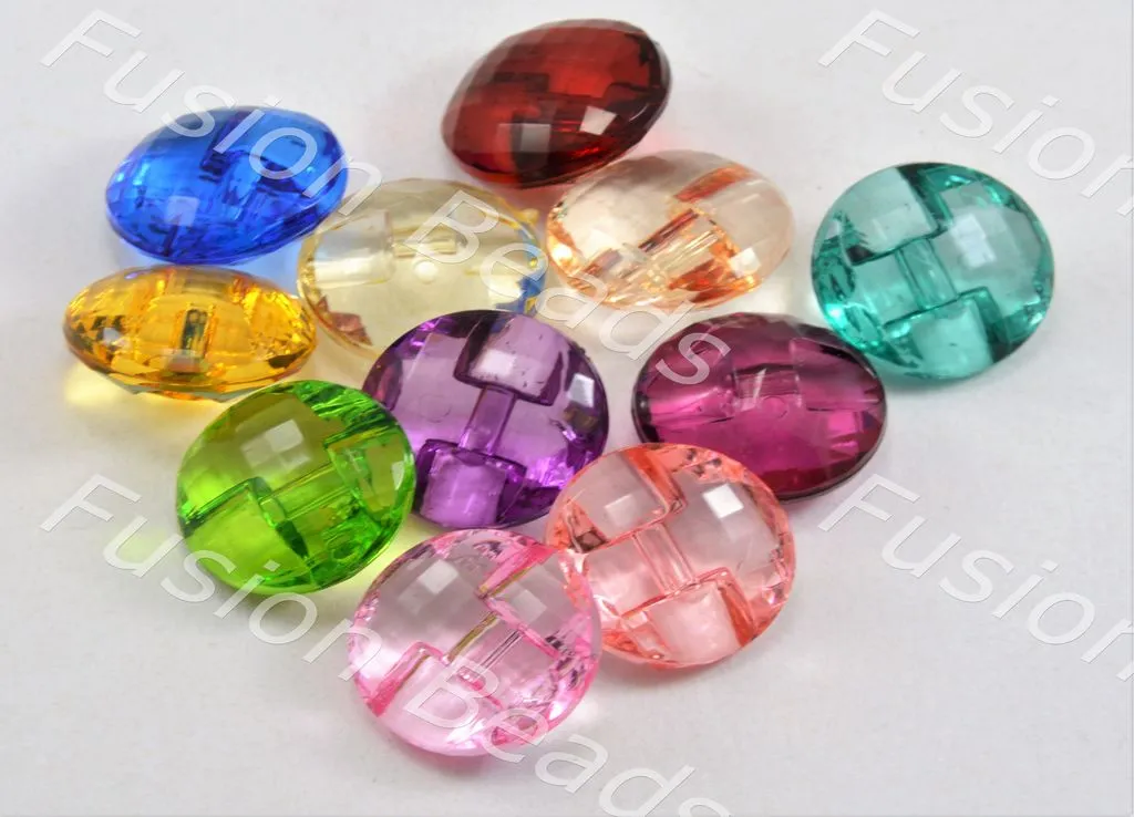 Assorted Pack of Football Crystal Buttons