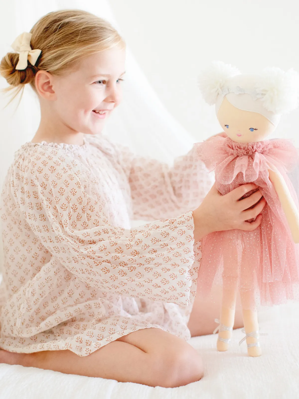 Ava Angel Doll, Blush/Silver