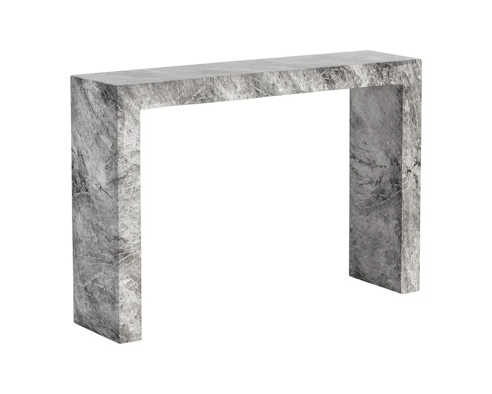 Axle Console Table - Marble Look