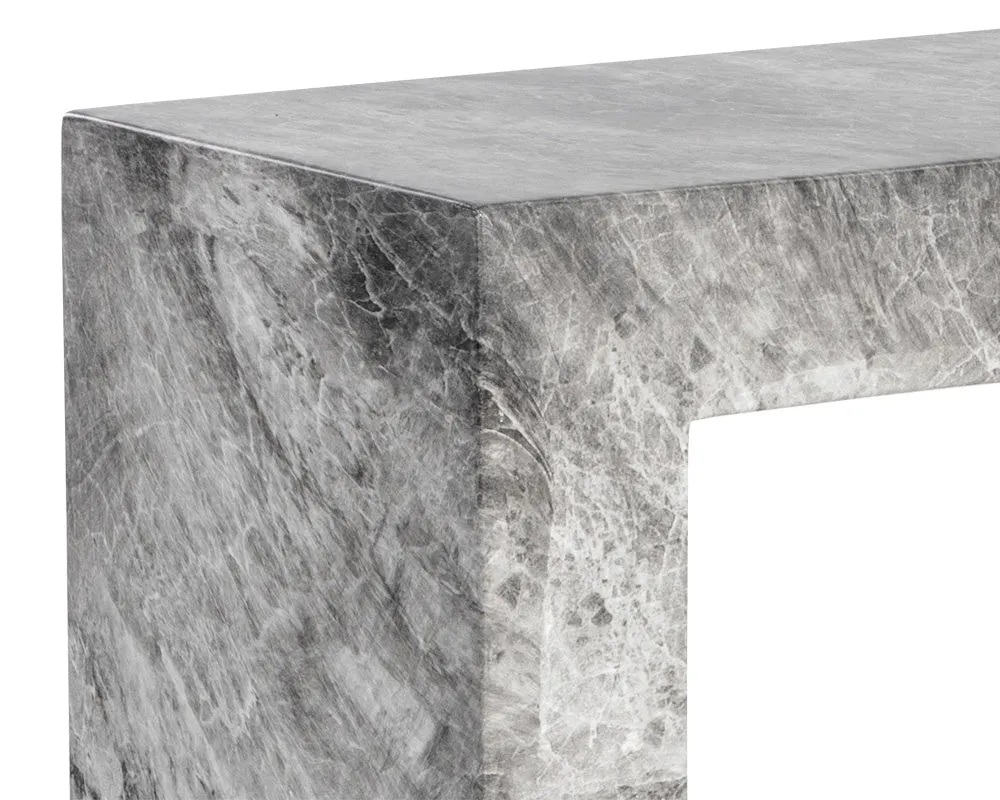 Axle Console Table - Marble Look