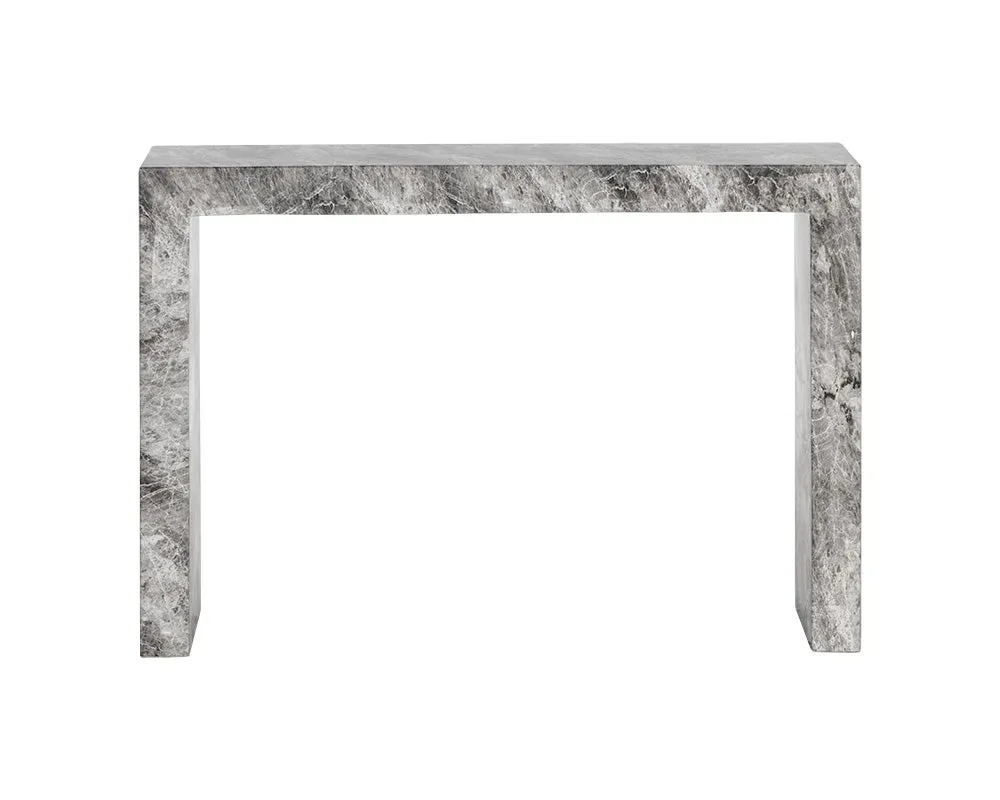 Axle Console Table - Marble Look