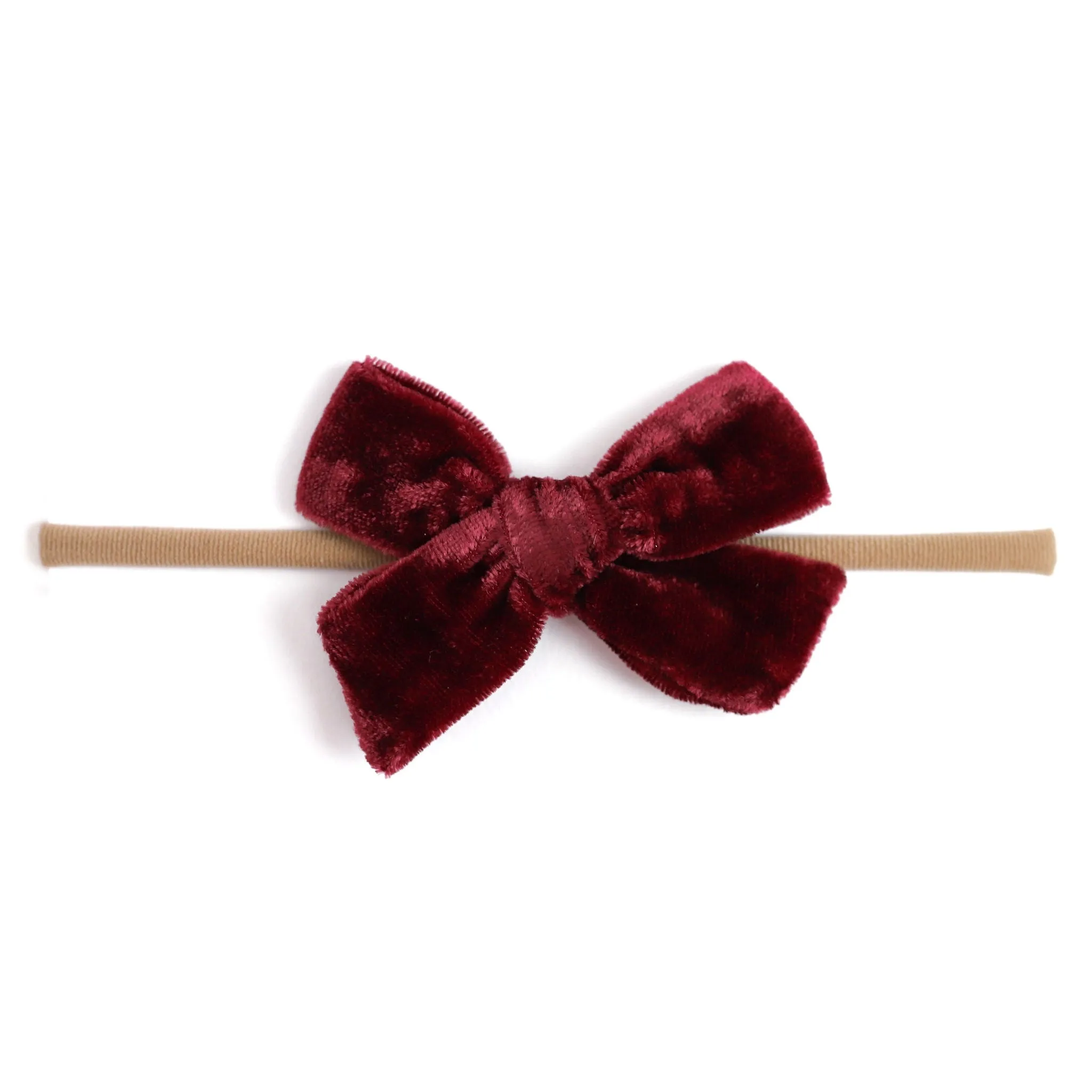 Baby Bow - Burgundy Velvet