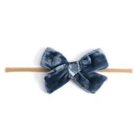 Baby Bow - Denim Velvet