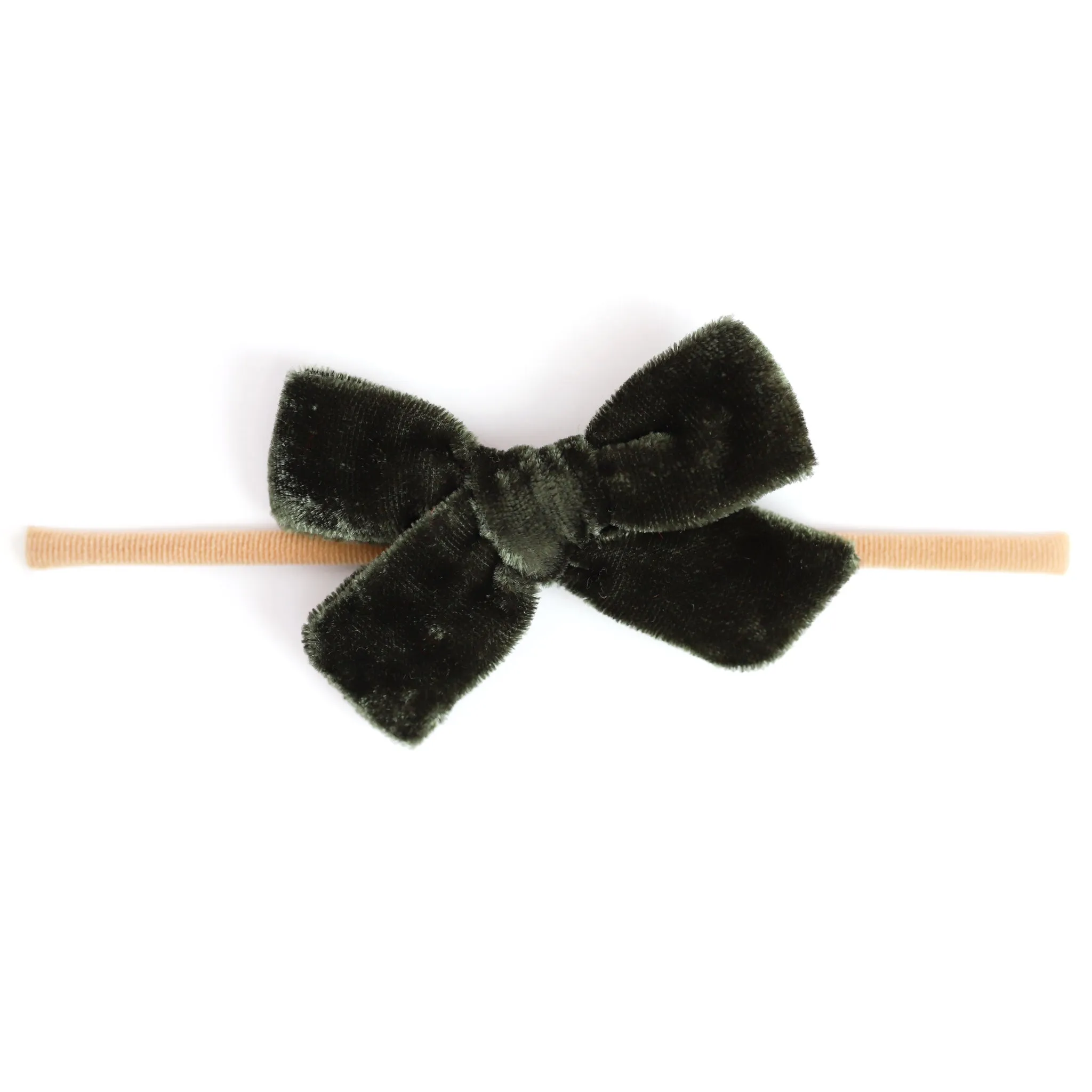 Baby Bow - Forest Green Velvet