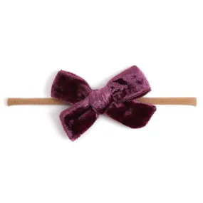 Baby Bow - Plum Velvet