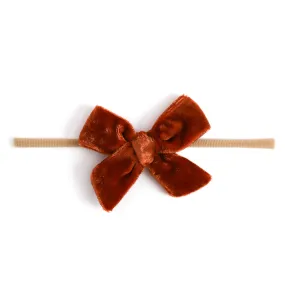 Baby Bow - Pumpkin Spice Velvet