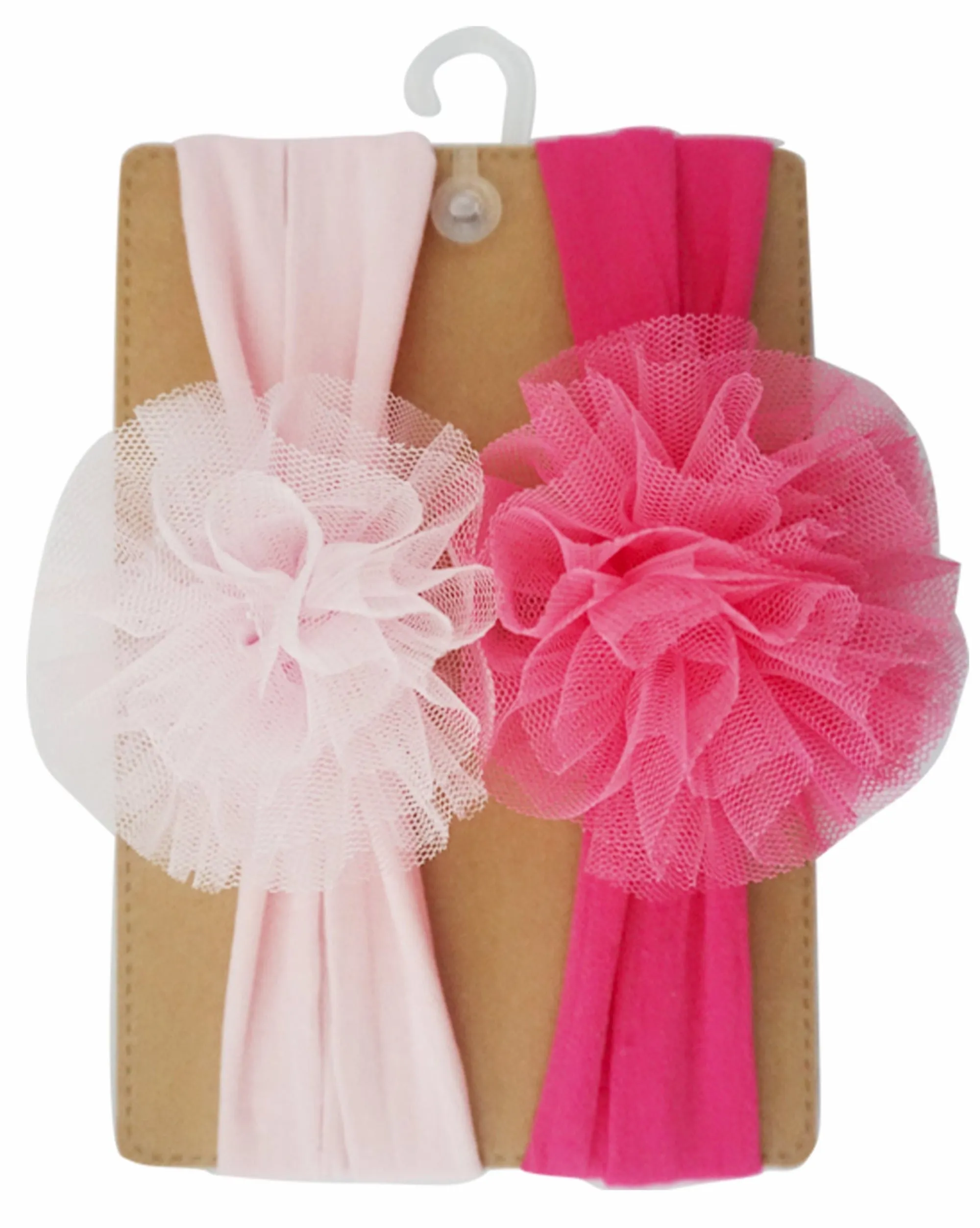 Baby Girl's Big Mesh Flower Headband (Set of 2pcs)