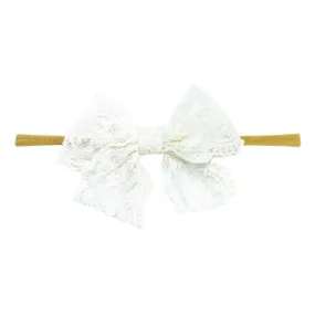 Baby Wisp Lace Headband - White