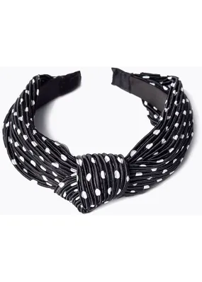 Banned Wanita Polkadot 60's Headband Black