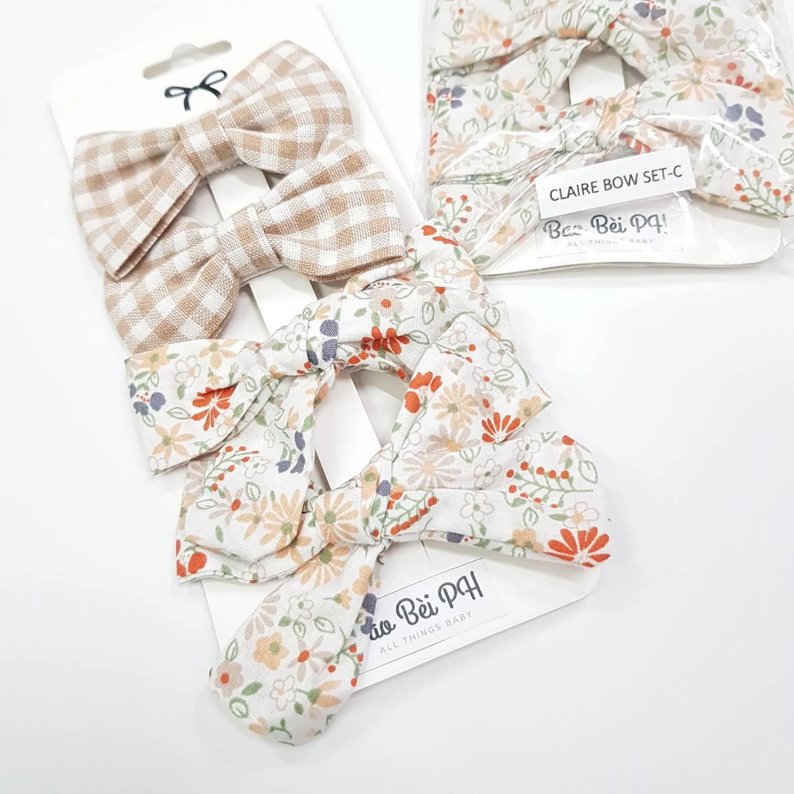 Bao Bei Claire Baby Hair Bow Ribbon Accessories 4 Piece Set