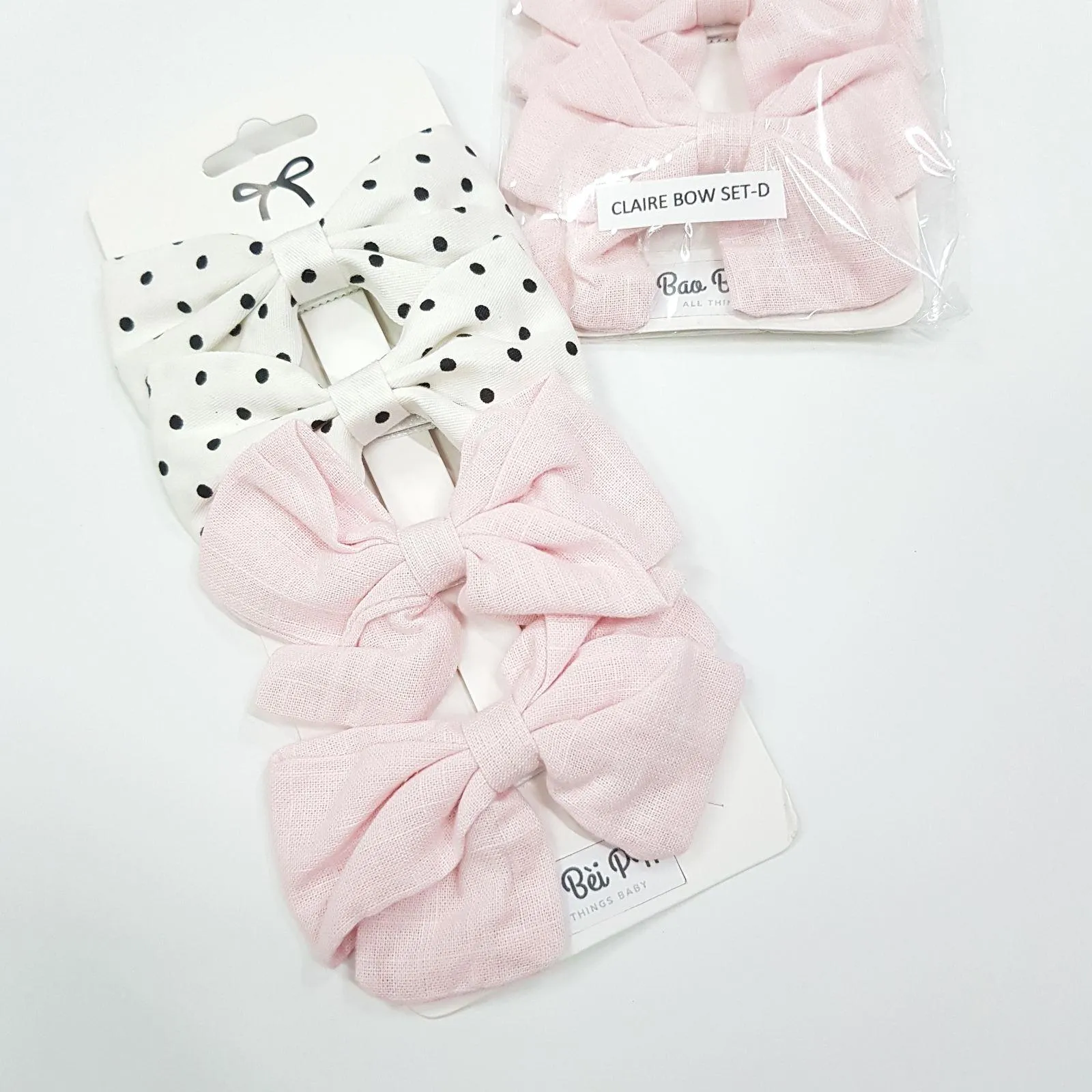 Bao Bei Claire Baby Hair Bow Ribbon Accessories 4 Piece Set