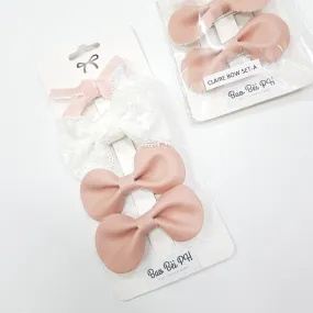 Bao Bei Claire Baby Hair Bow Ribbon Accessories 4 Piece Set