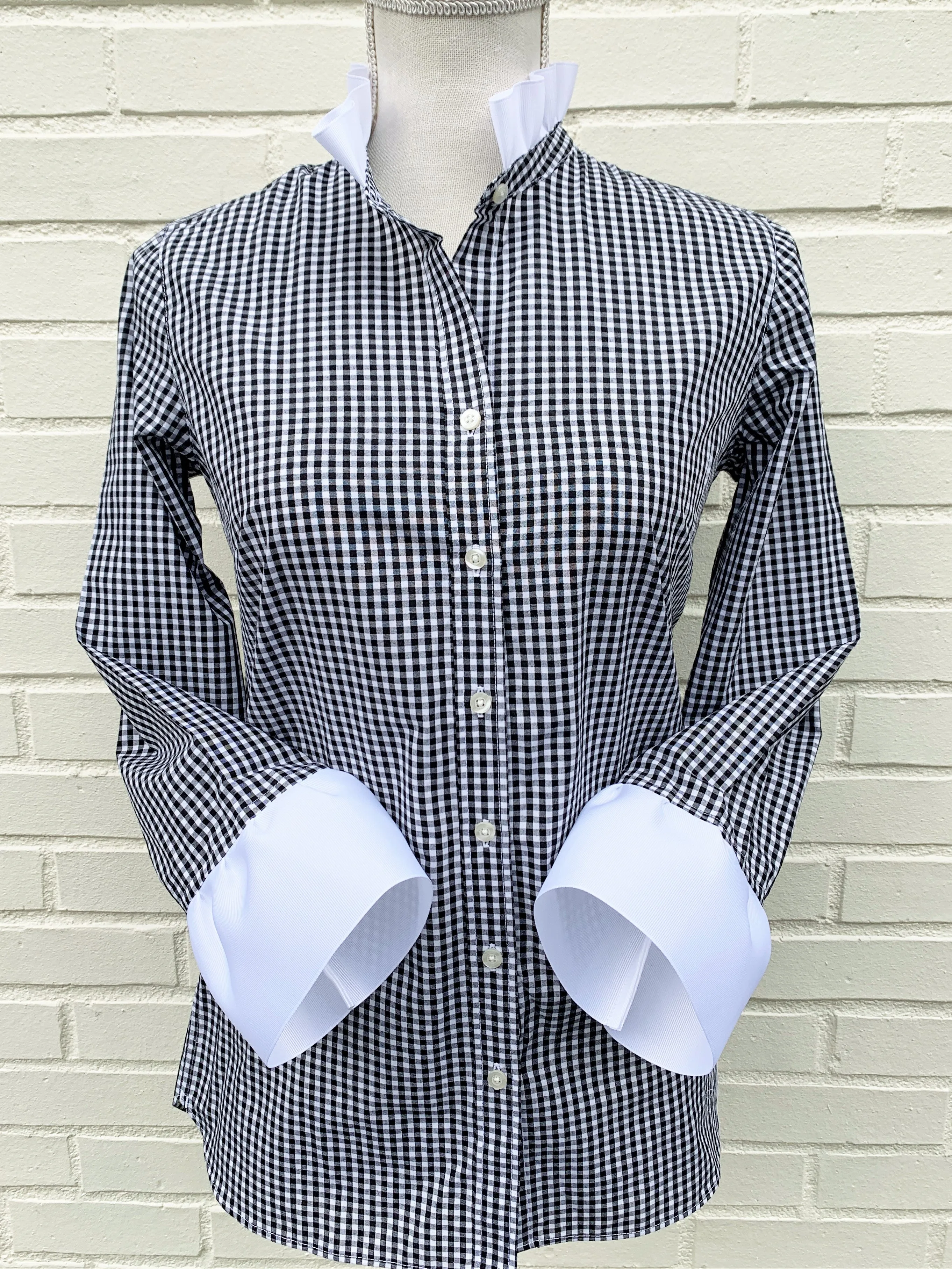 Barbara Ann Black Gingham Shirt (BAG-Black)