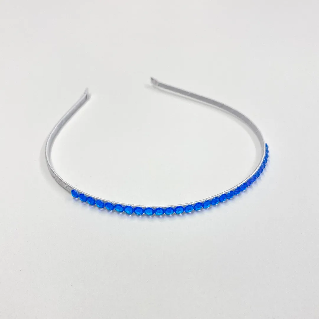 Bari Lynn Crystal Headband - Neon Blue