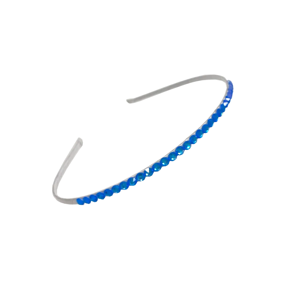 Bari Lynn Crystal Headband - Neon Blue