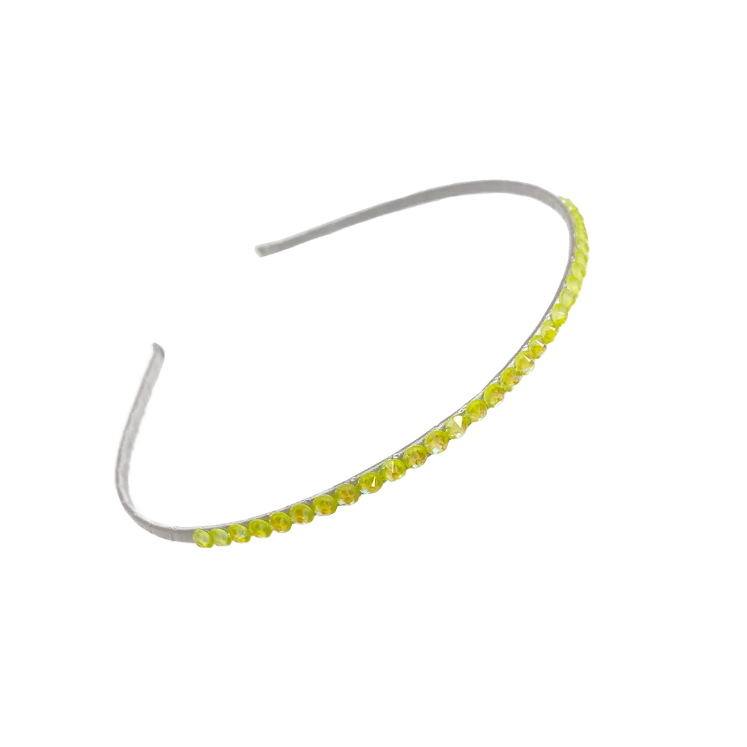 Bari Lynn Crystal Headband - Neon Yellow