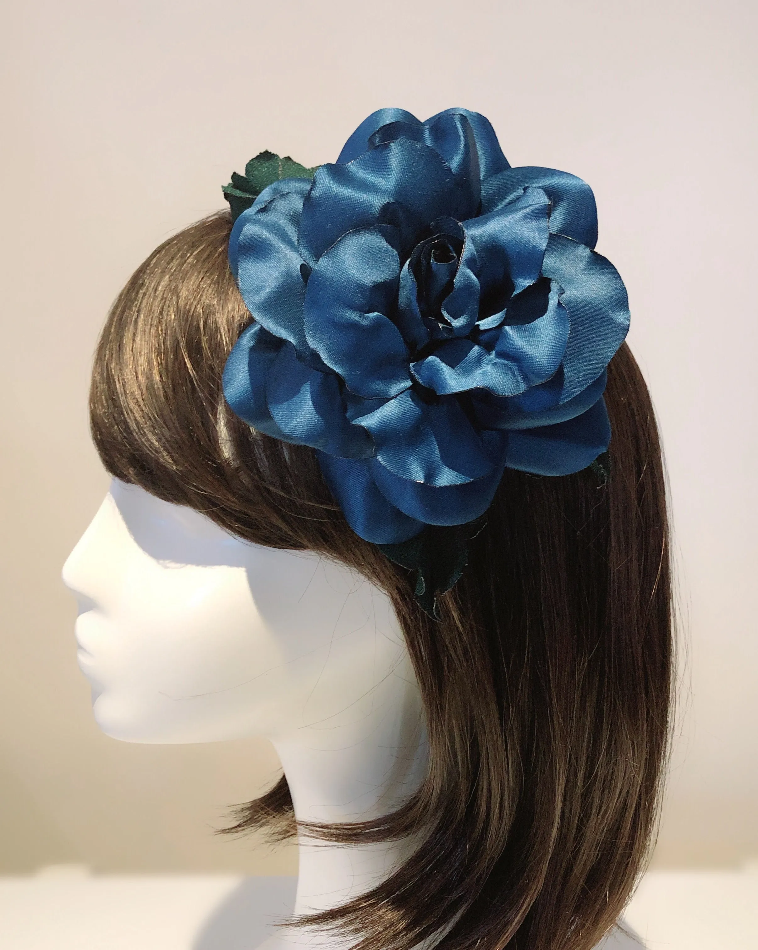 Beautiful Mega Sized Satin Rose Headband Hair Band 3 Color