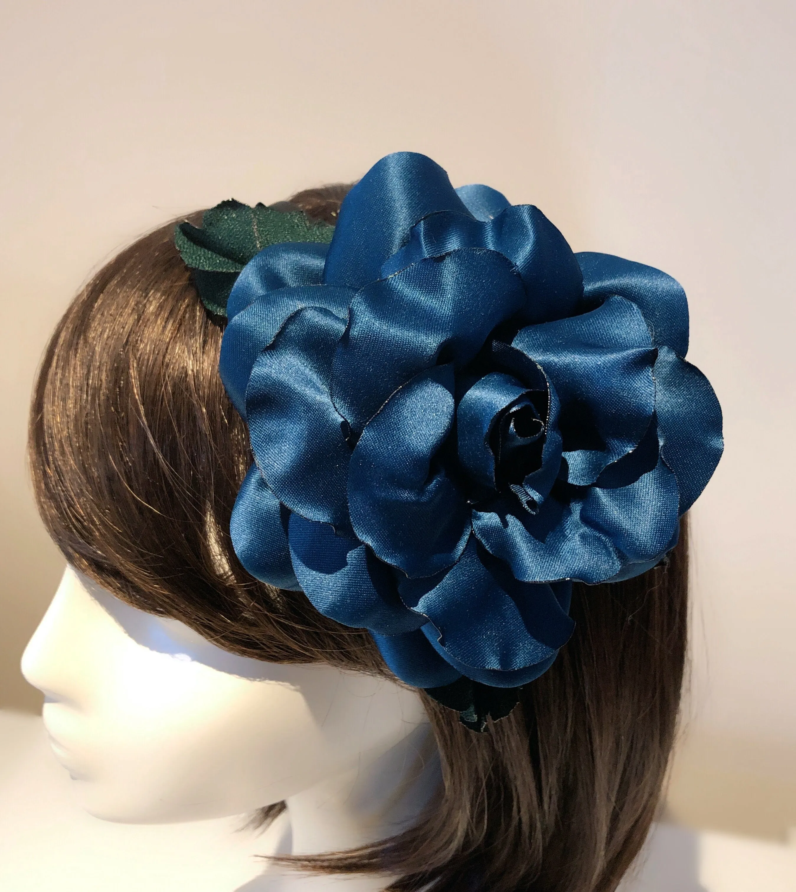 Beautiful Mega Sized Satin Rose Headband Hair Band 3 Color