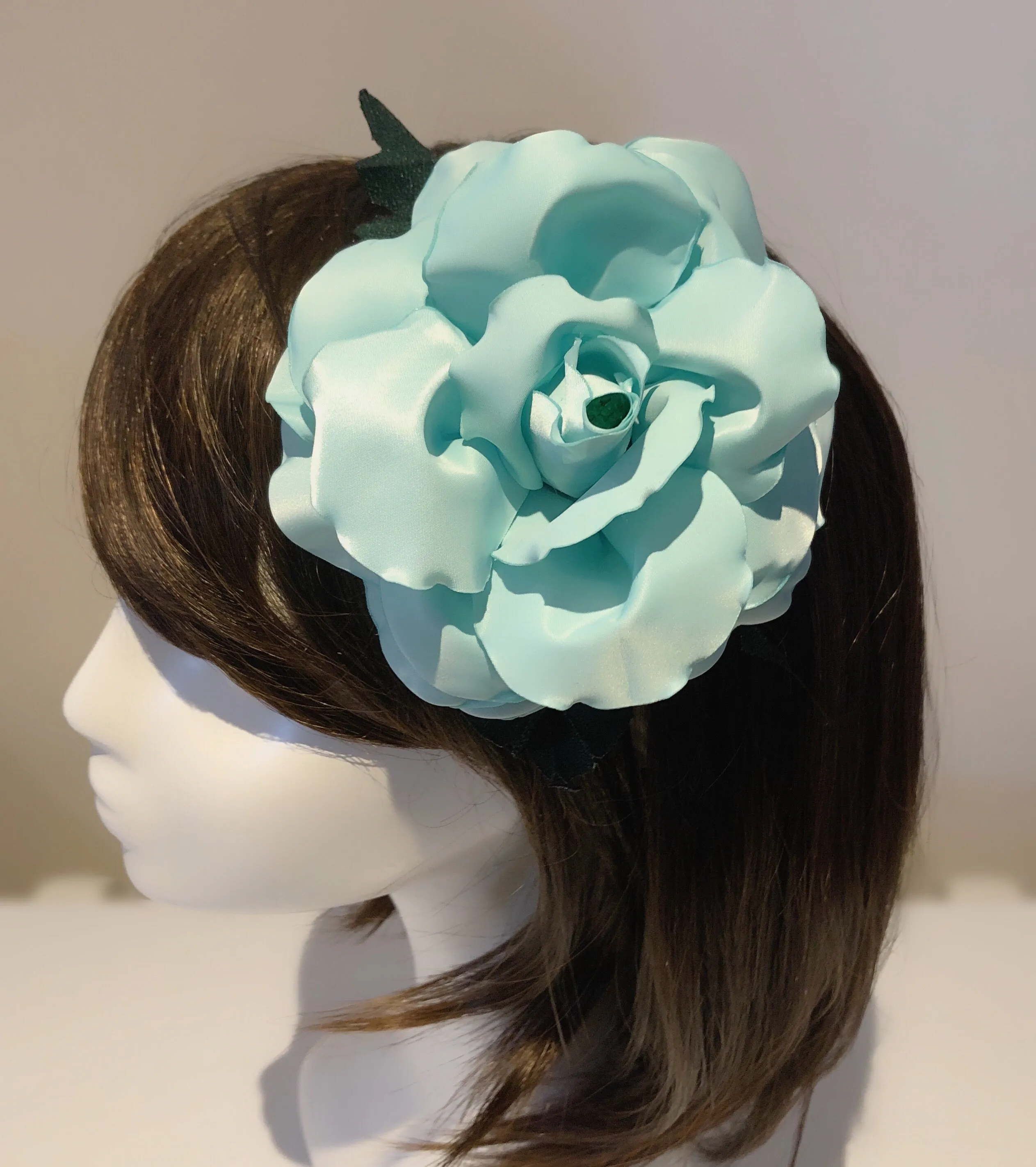 Beautiful Mega Sized Satin Rose Headband Hair Band 3 Color