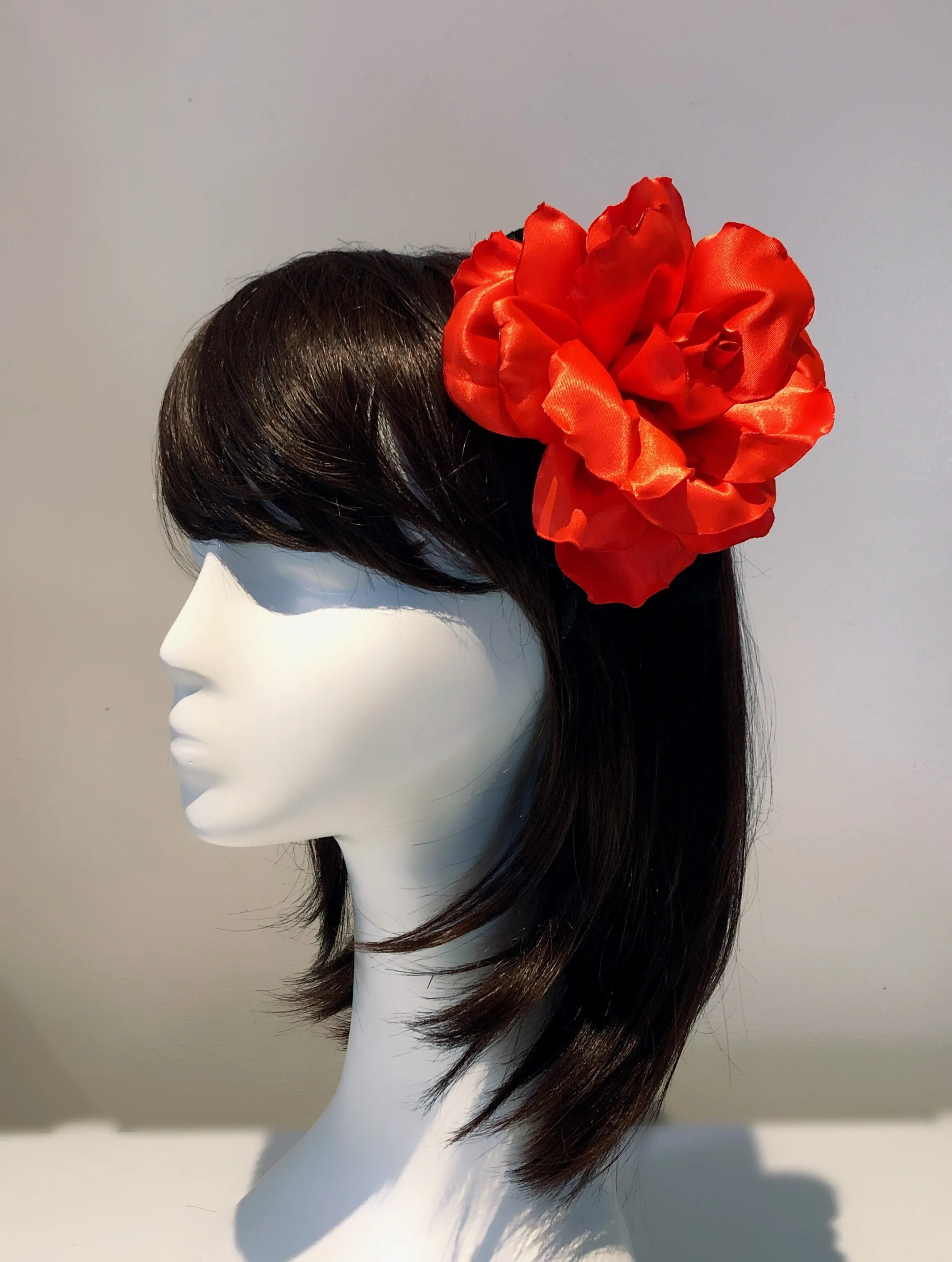 Beautiful Mega Sized Satin Rose Headband Hair Band 3 Color