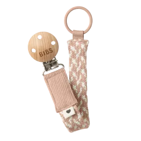 BIBS Pacifier Clip (Braided) - Blush/Ivory