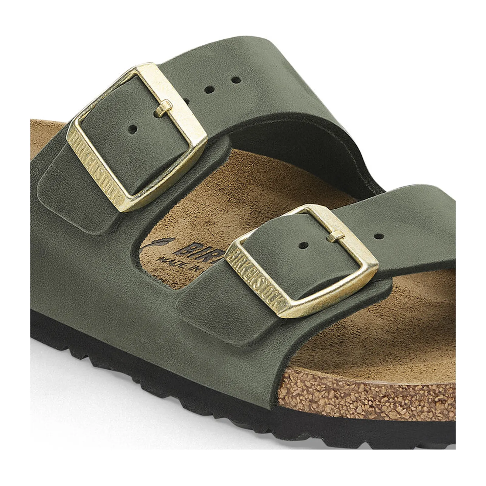 Birkenstock Arizona Narrow Slide Sandal (Women) - Thyme Oiled Leather