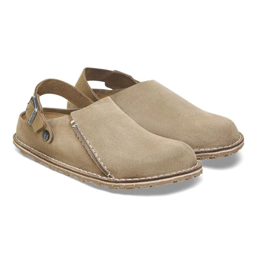 Grey Taupe Suede Birkenstock Lutry Clog - Stylish and Comfortable