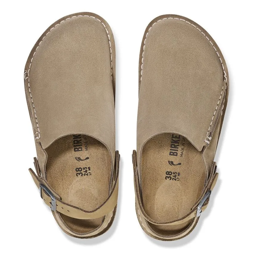 Grey Taupe Suede Birkenstock Lutry Clog - Stylish and Comfortable