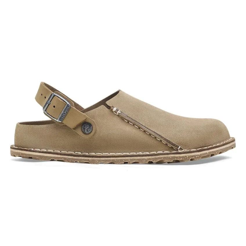 Grey Taupe Suede Birkenstock Lutry Clog - Stylish and Comfortable