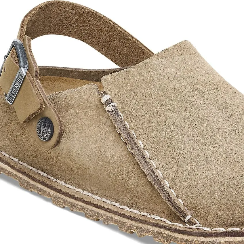 Grey Taupe Suede Birkenstock Lutry Clog - Stylish and Comfortable