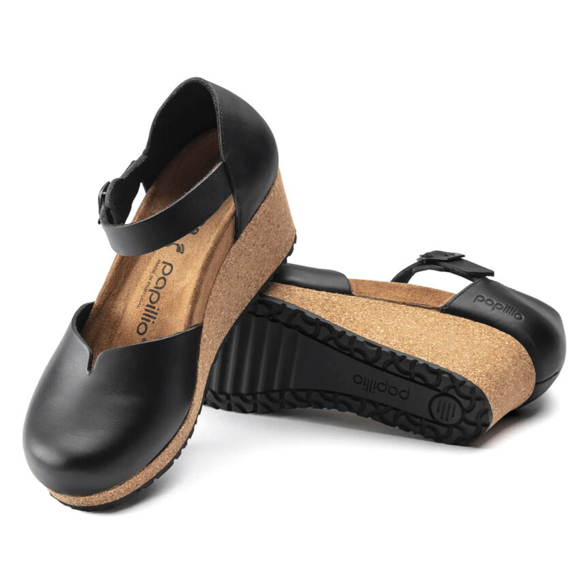 Birkenstock Mary Black Leather Narrow