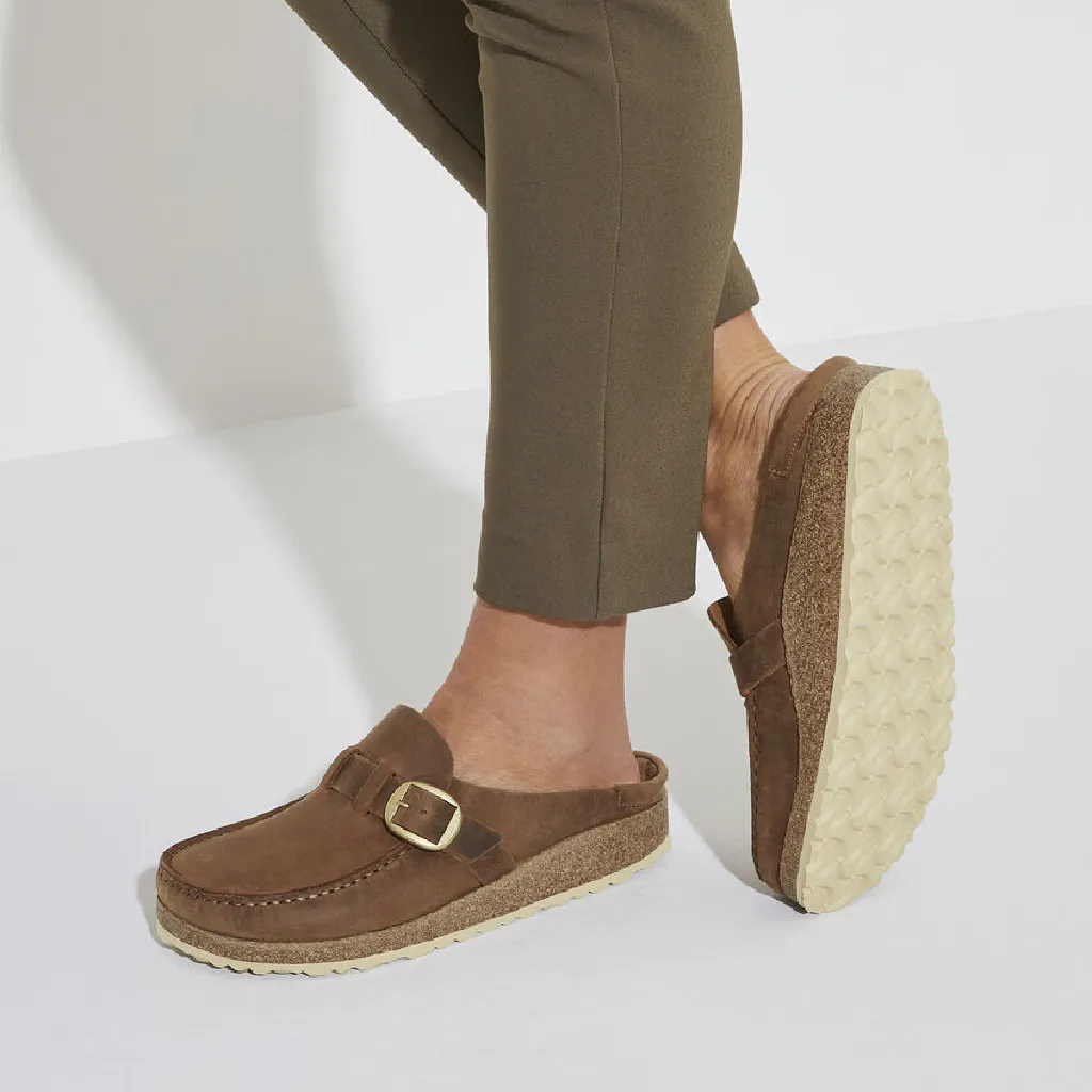 Here is an optimized product title with modifiers:

Birkenstock Womens Buckley Oiled Leather Slip-On Clogs - Premium Comfort Footwear