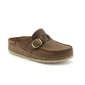 Here is an optimized product title with modifiers:

Birkenstock Womens Buckley Oiled Leather Slip-On Clogs - Premium Comfort Footwear