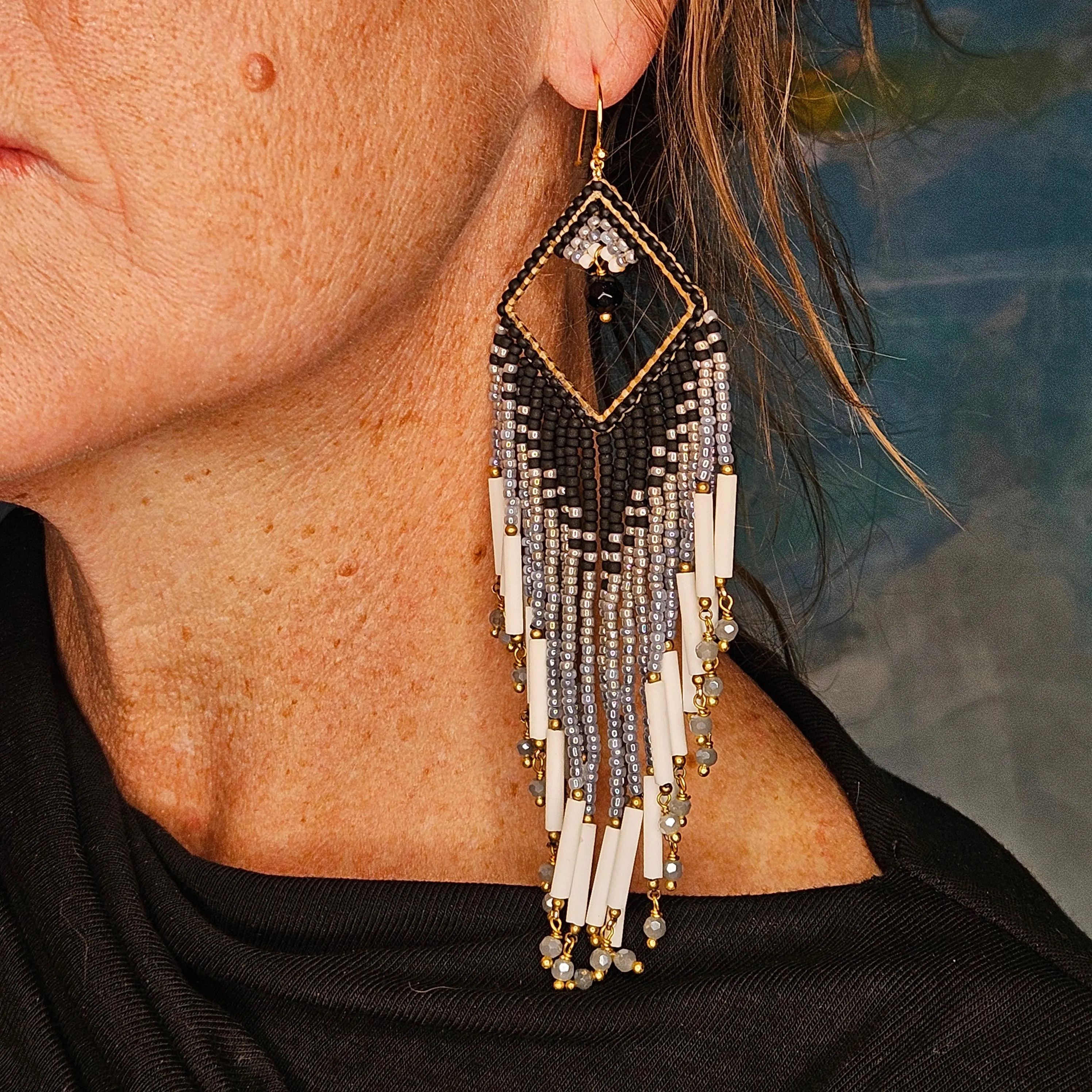 Black Boho Bliss Earrings