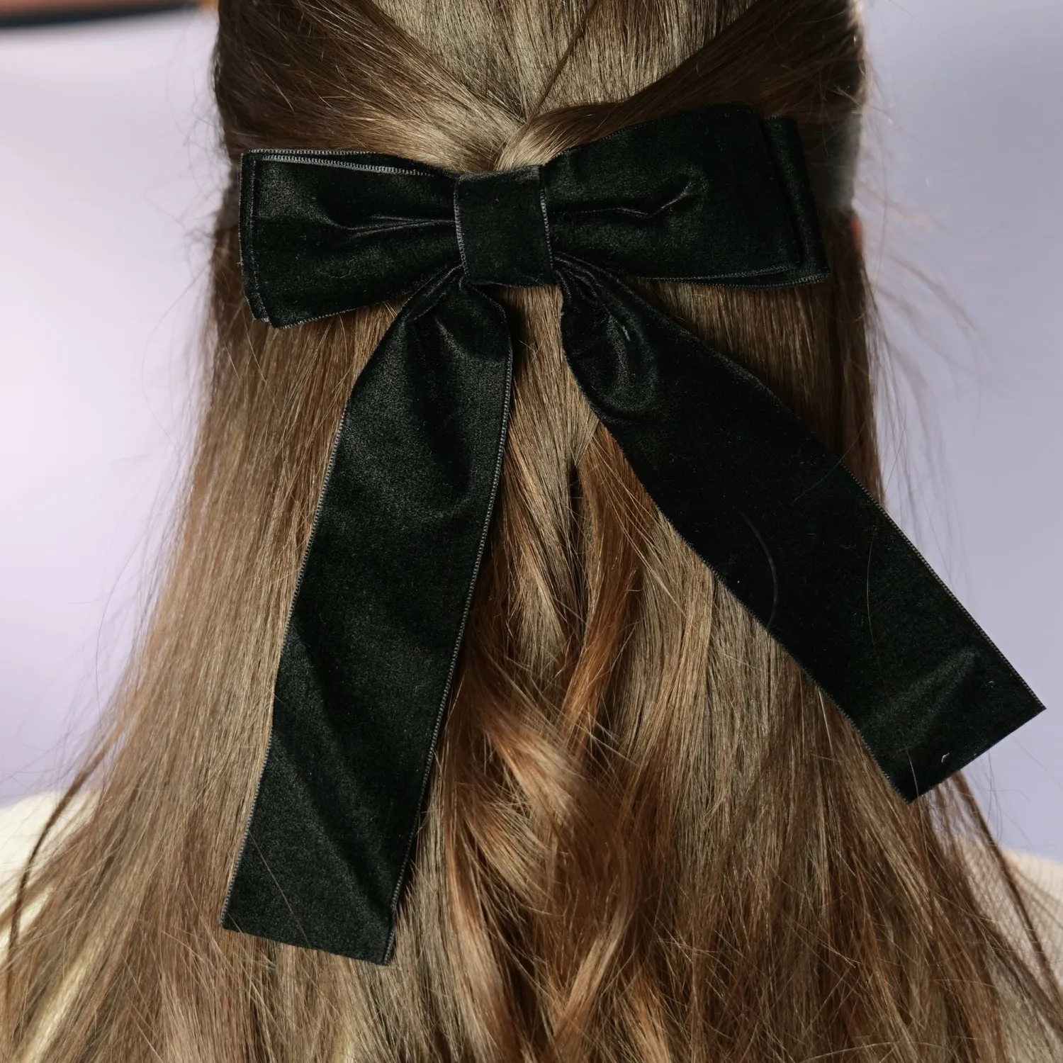 Black Velvet Hair Bow