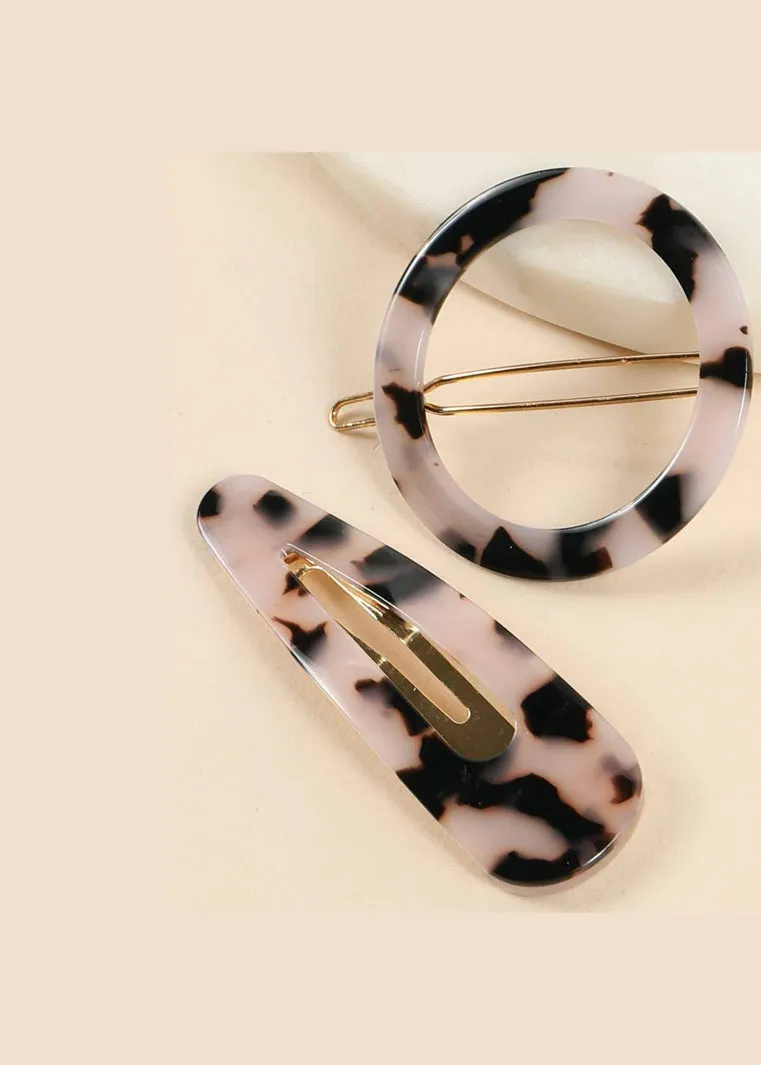 Blush Tortoise Hair Pins - Set of 2 - FINAL SALE