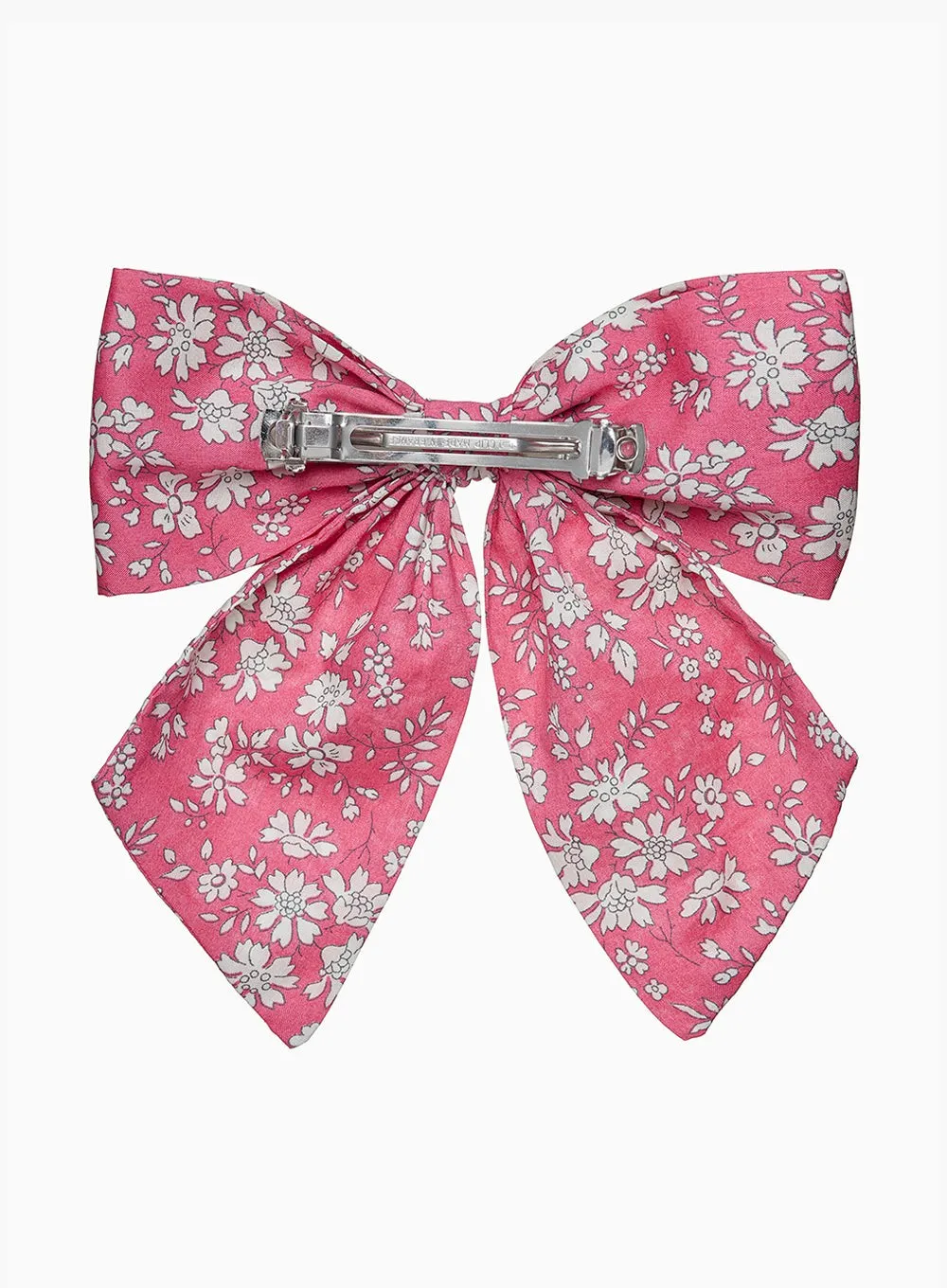 Bow Hair Clip in Bright Pink Capel